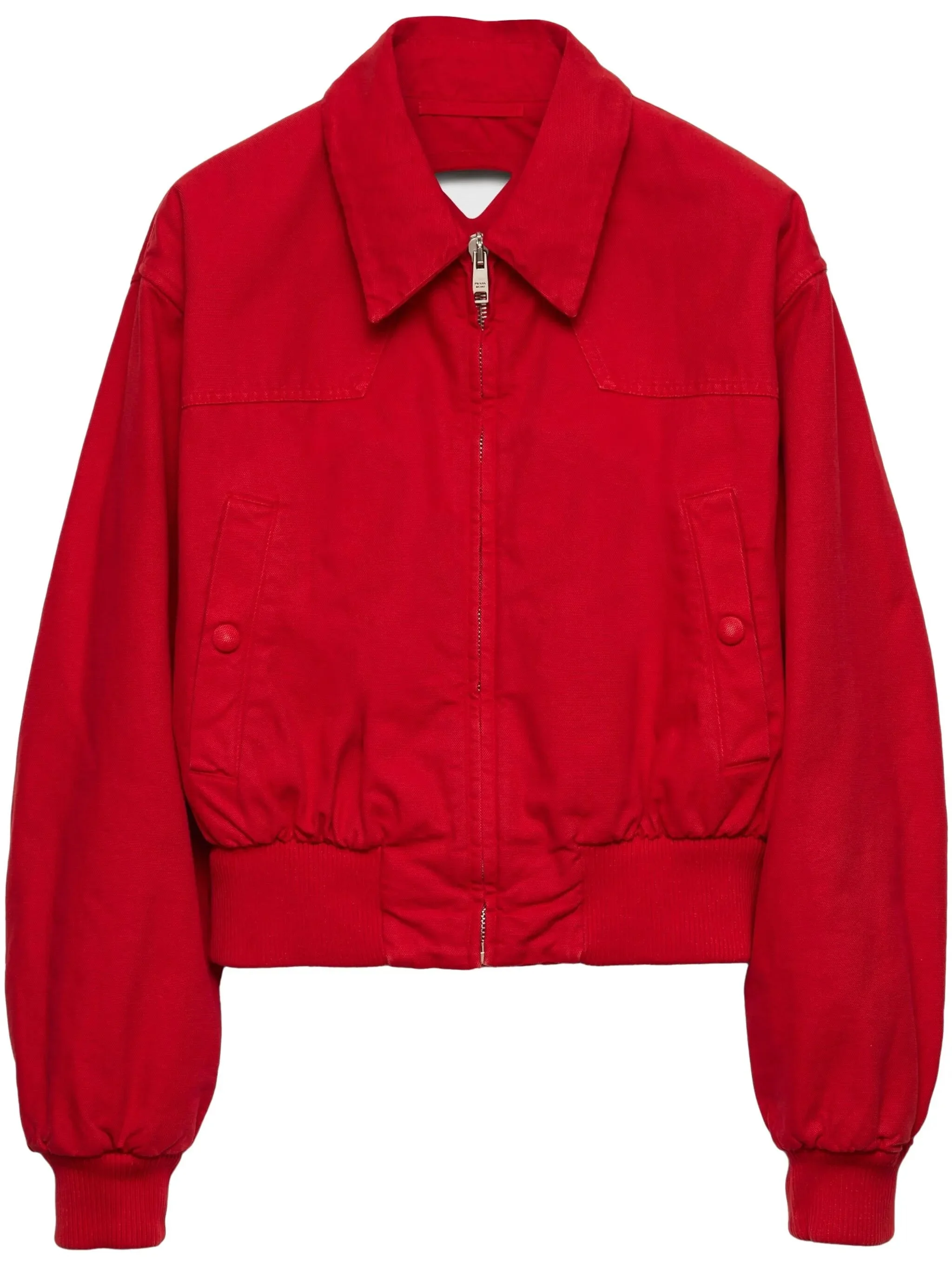 Red denim bomber jacket - 1