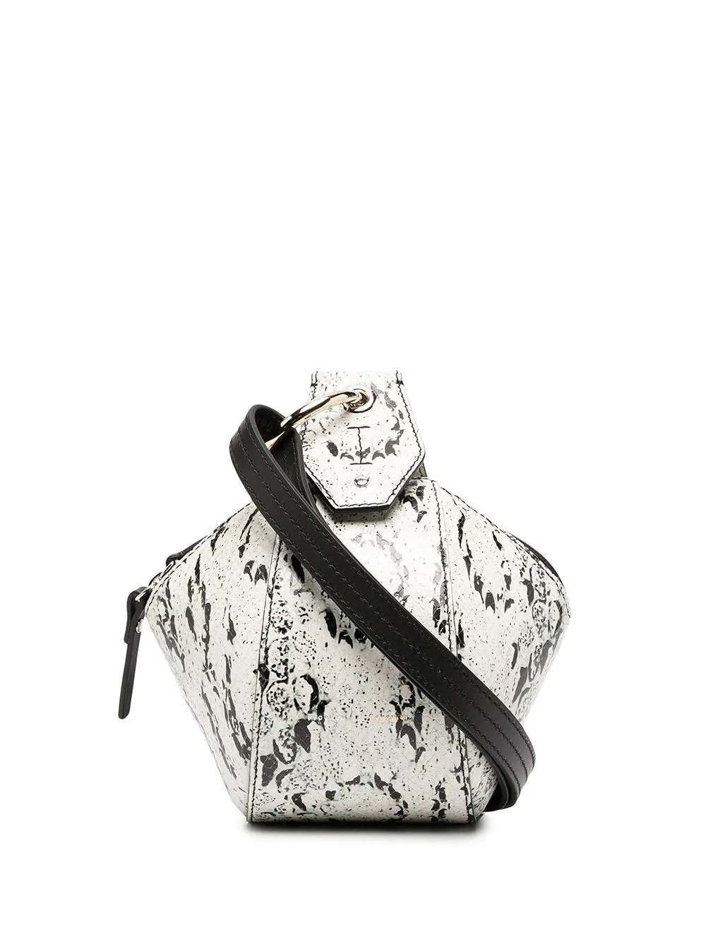 snakeskin print tote bag - 1