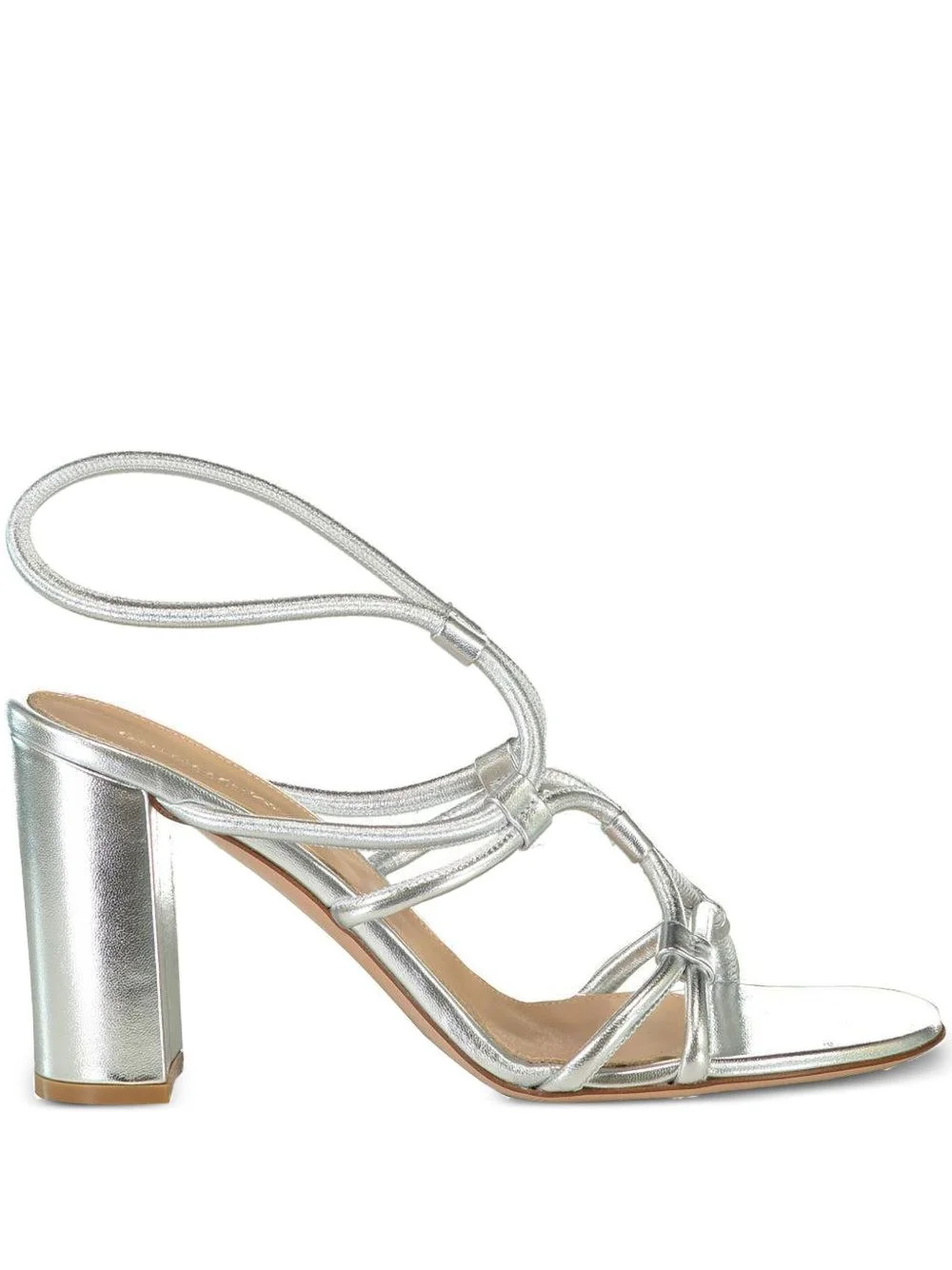 85mm knotted leather sandals - 1