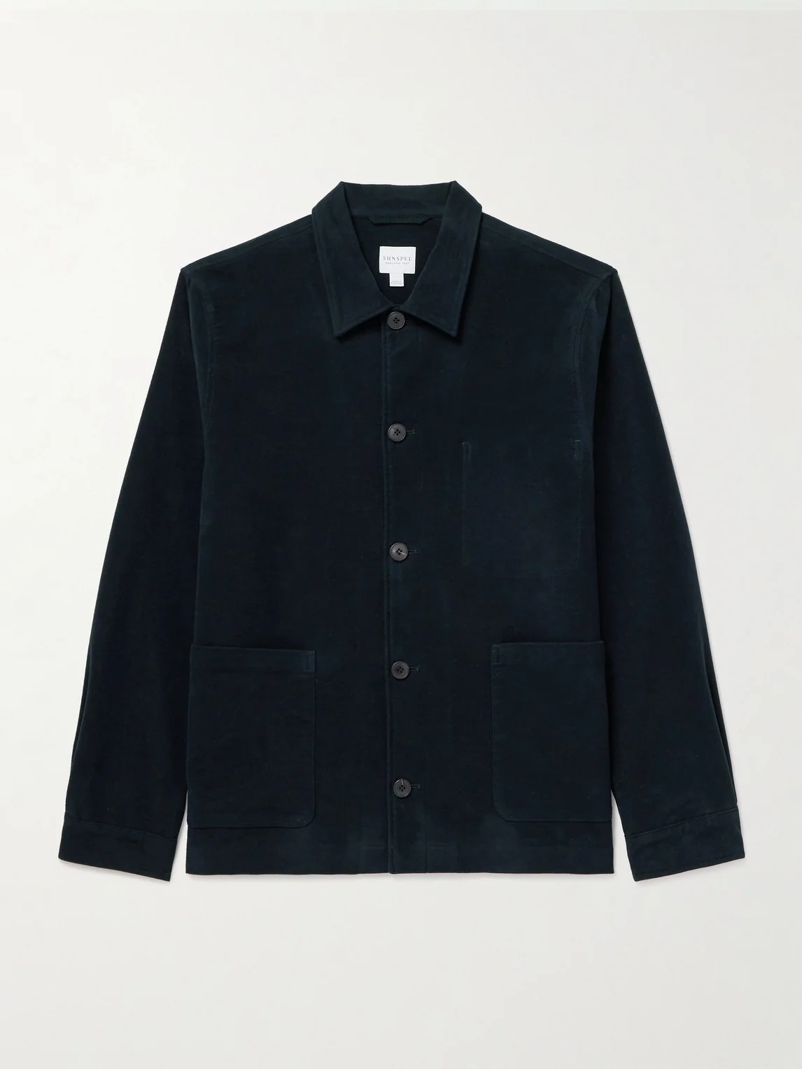Cotton-Blend Moleskin Shirt Jacket - 1