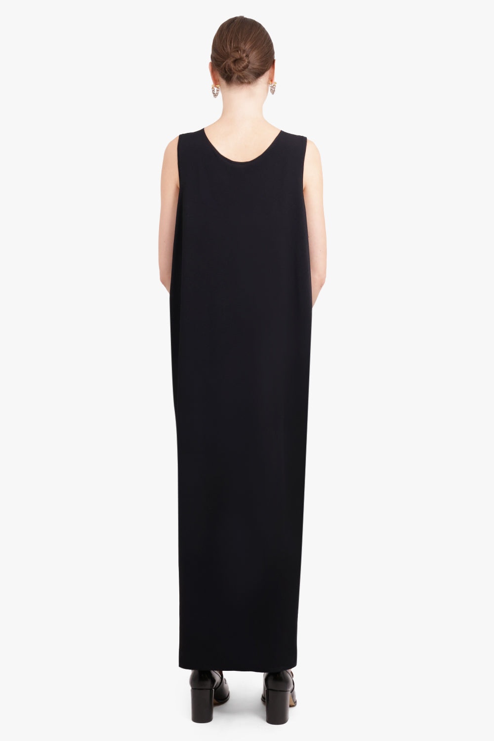 The Row AGLA TUNIC STYLE MAXI DRESS | BLACK | parlourx