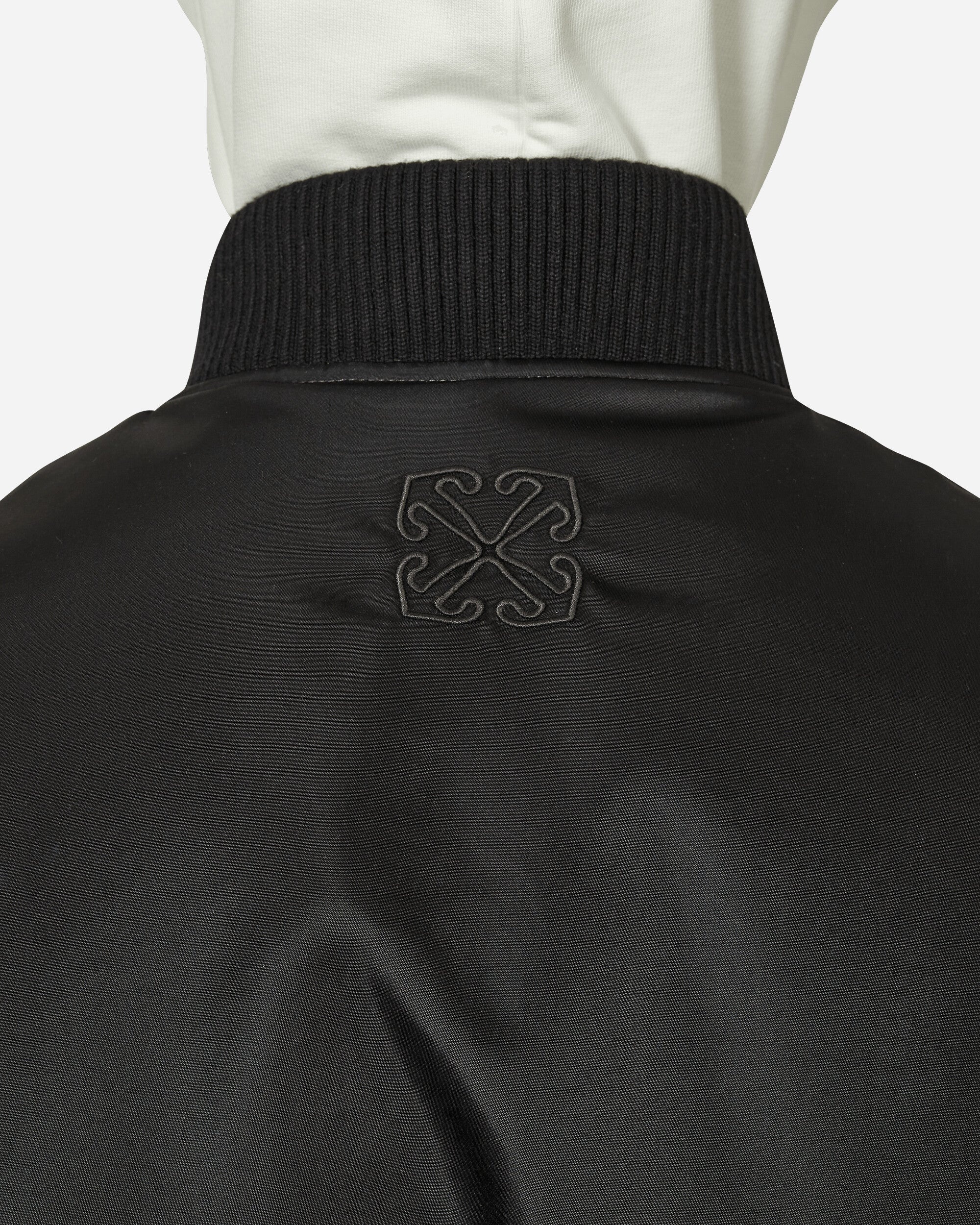 Arrow Embroidered Zip Bomber Jacket Black - 5