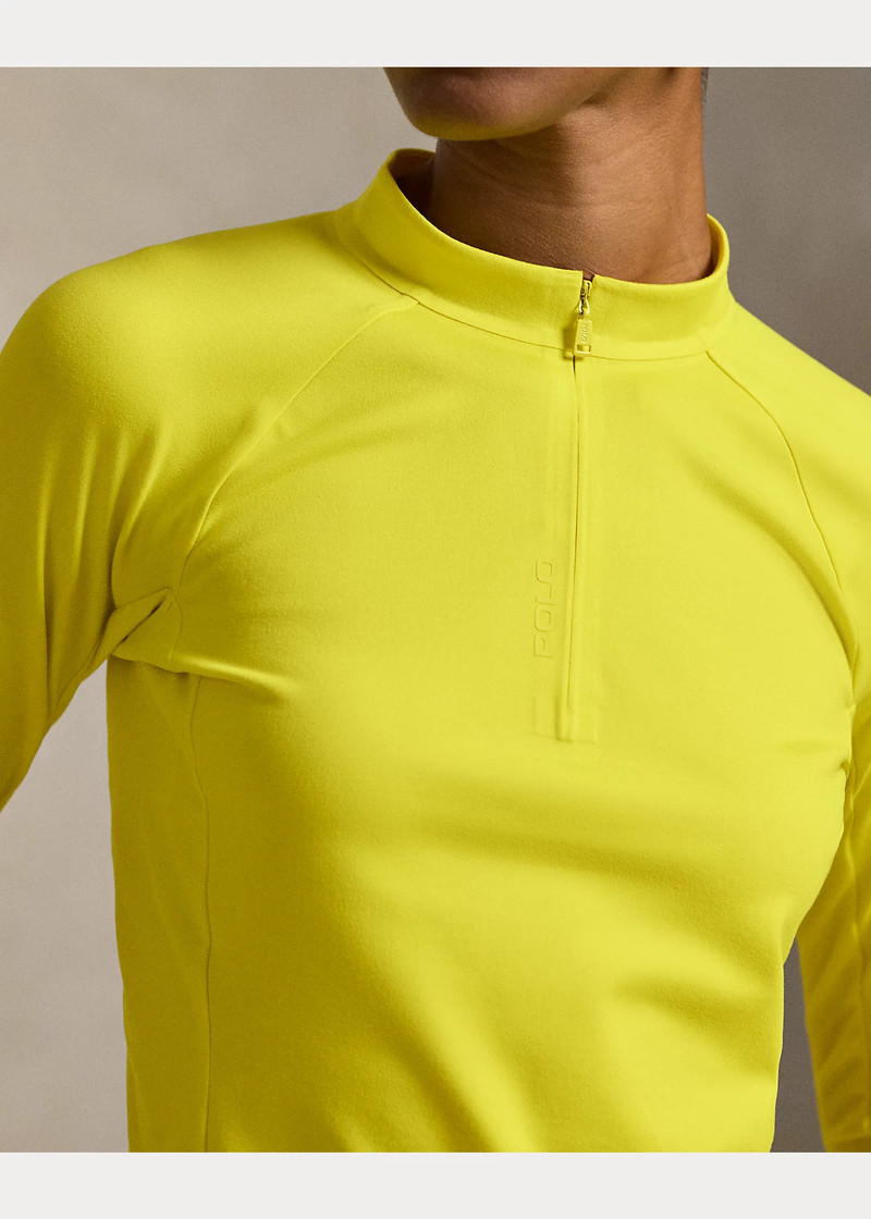 Sueded Jersey Cropped Half-Zip 5