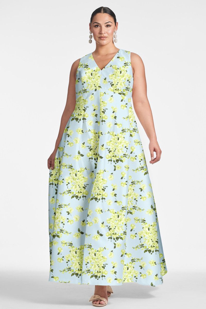 Brooke Gown - Sky Citrine Floral 5