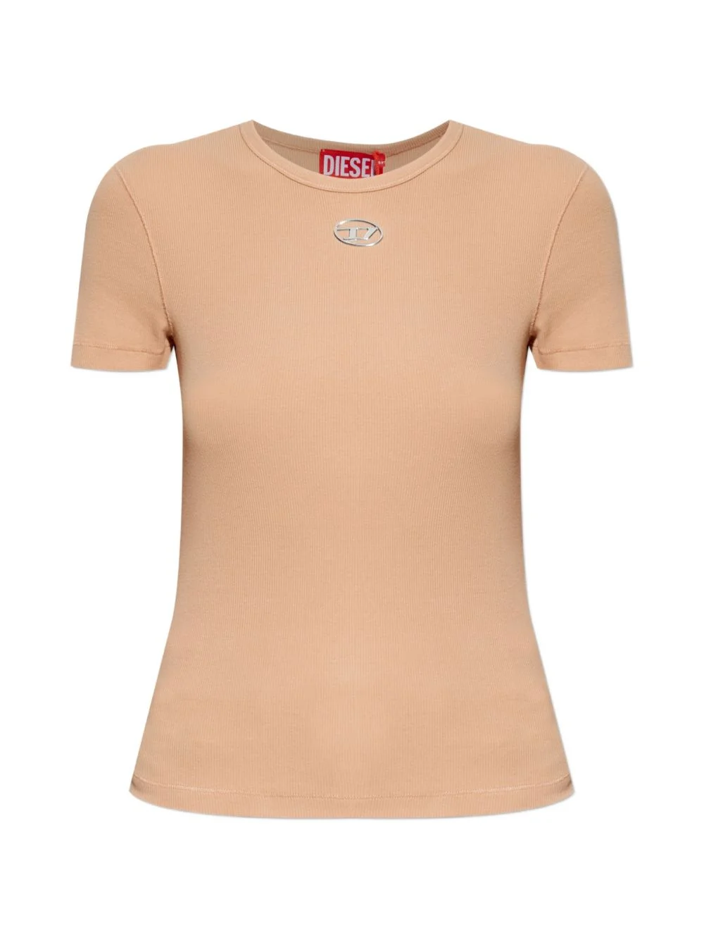 T-Ele-Long-Od logo-plaque ribbed T-shirt - 1