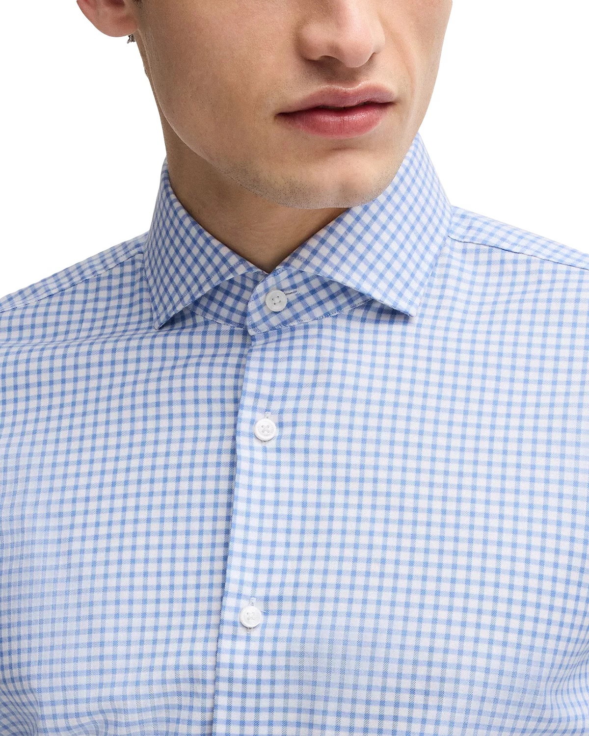 Hank Slim Fit Check Dress Shirt - 4