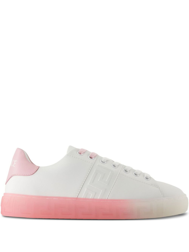 embossed-logo gradient sole sneakers 1