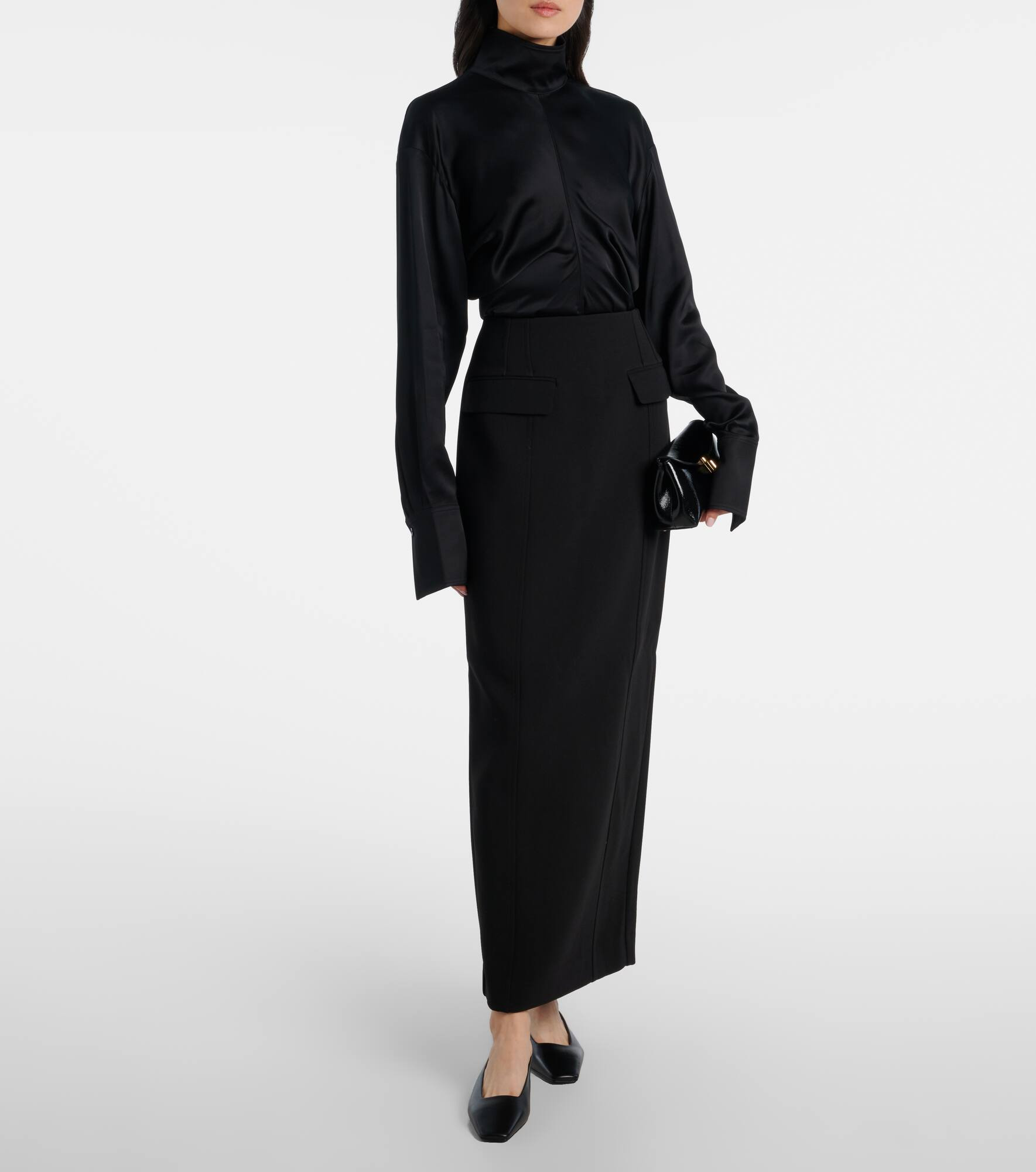 Gathered satin top - 2