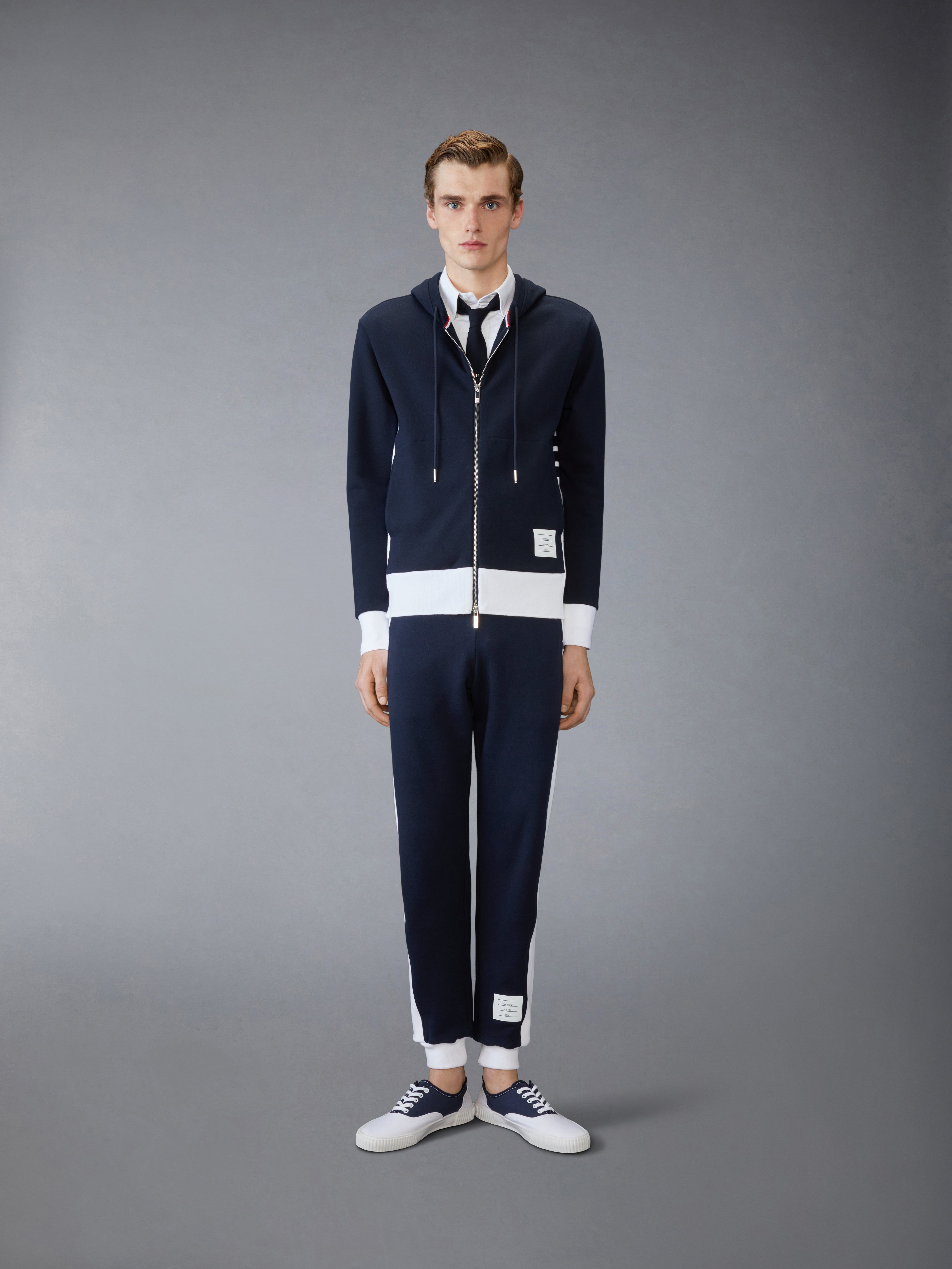 Classic 4-Bar Jersey Loopback Sweatpants - 4