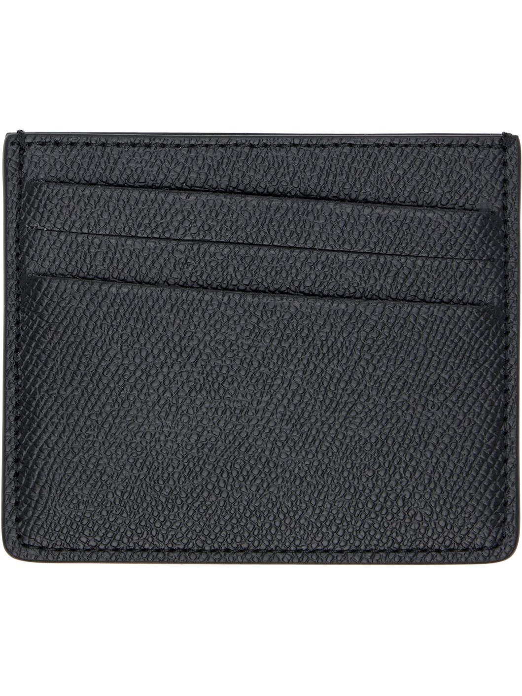 Black Leather Card Holder - 2