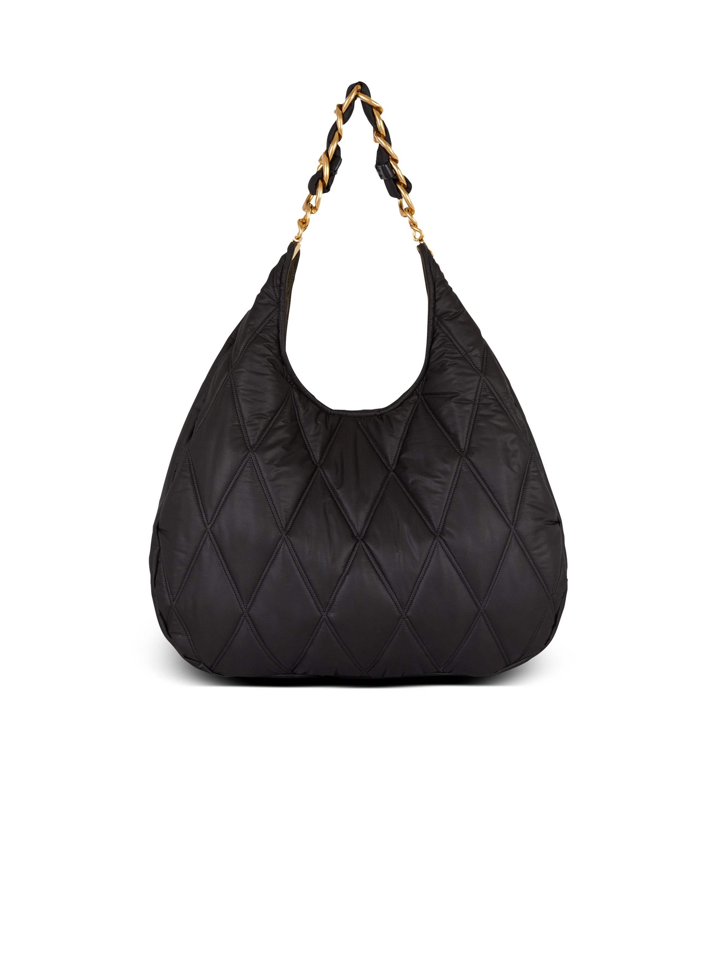 Large 1945 Hobo bag in diamond-quilted nylon - 4