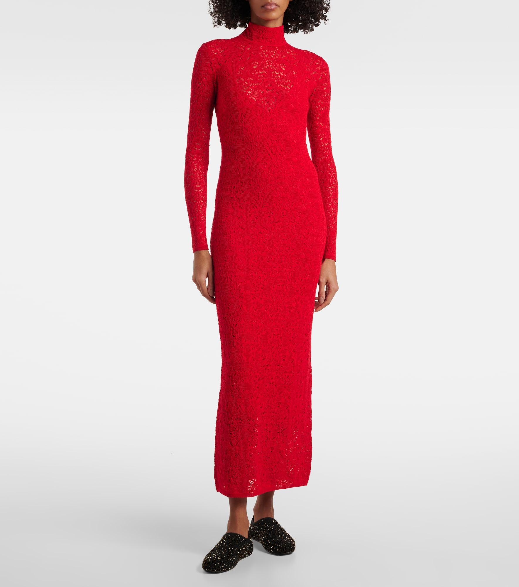 Lethe pointelle wool and silk maxi dress - 2