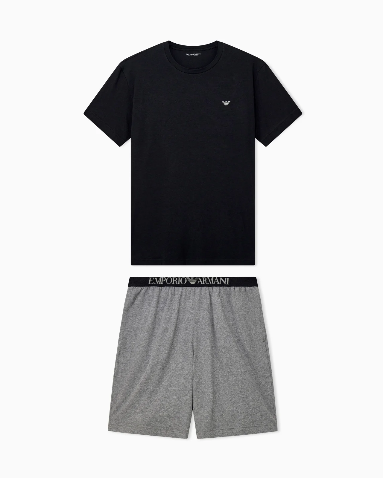 SHORT PYJAMA SET IN COTTON JERSEY WITH AN ELASTIC WAISTBAND - 1