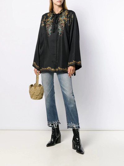 Etro flared mandarin blouse outlook