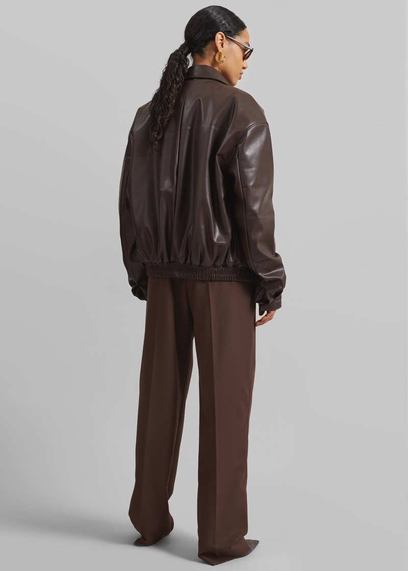 Belmont Faux Leather Jacket - Brown 11