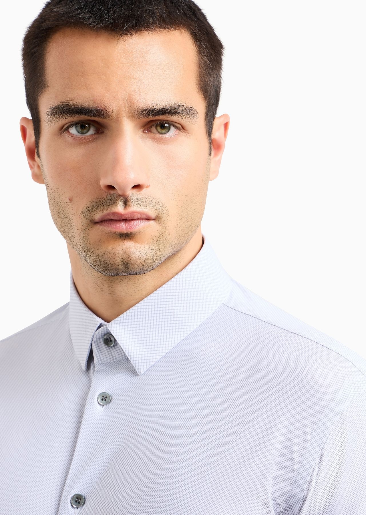 Slim-fit technical jersey shirt with micro-pattern - 5