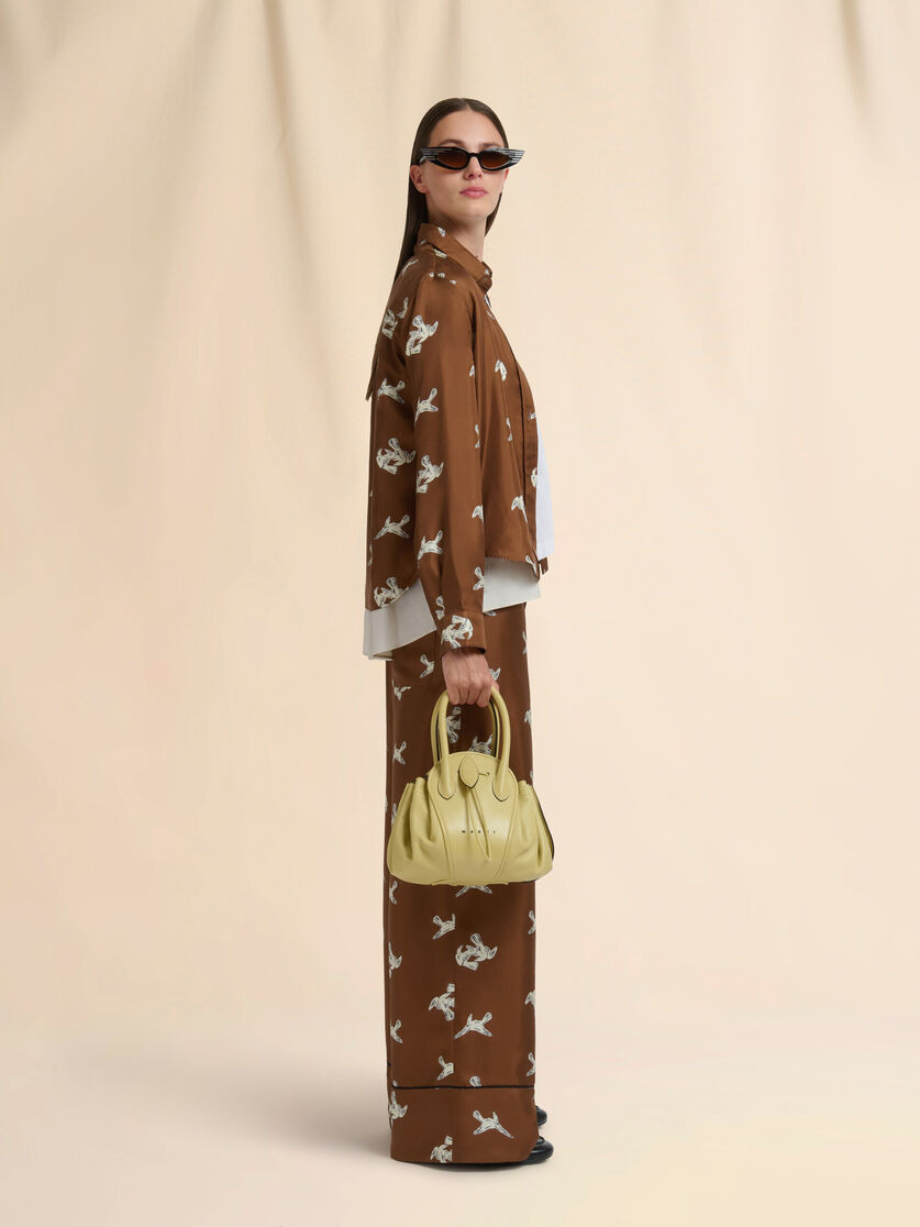 YELLOW LEATHER TULIPEA SMALL HANDBAG - 2