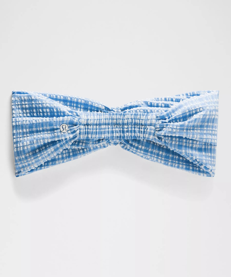 lululemon Women's Seersucker Check Gathered Headband outlook