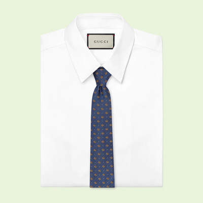 GUCCI Double G and polka dot silk jacquard tie outlook