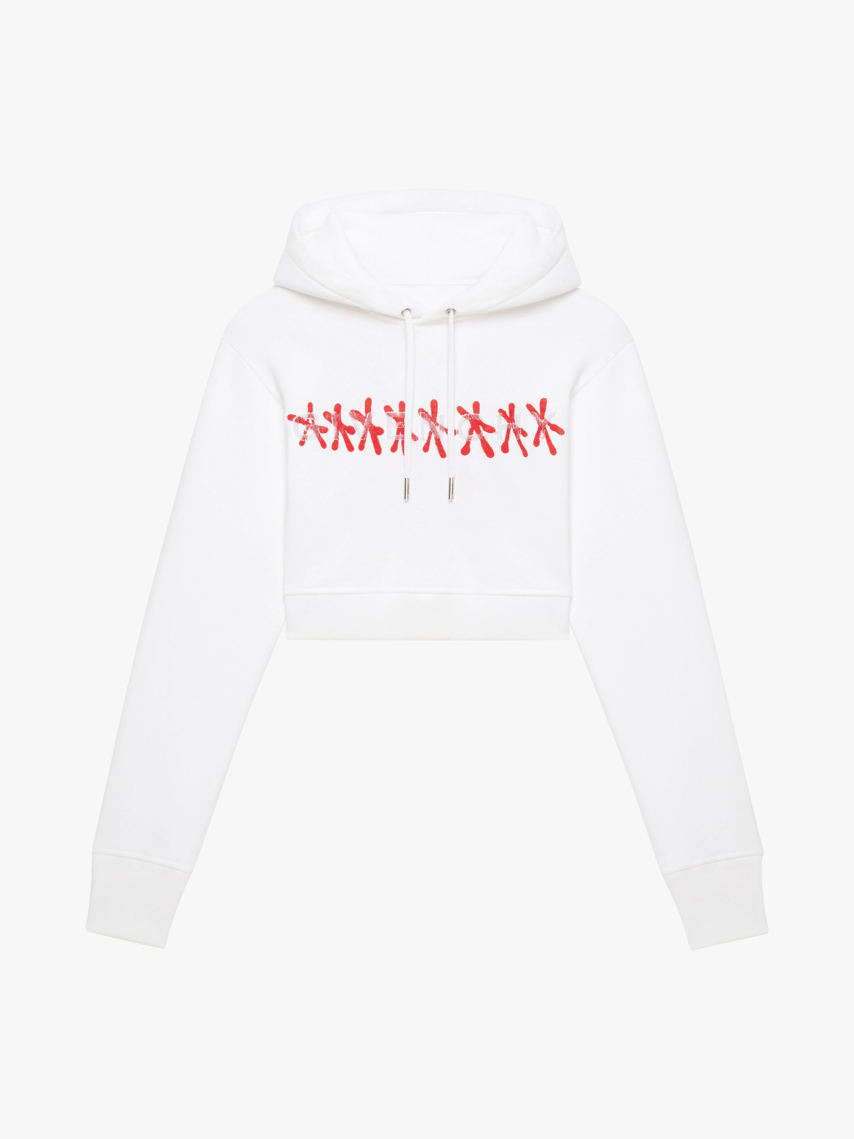 HOODIE IN FELPA WITH TAG EFFECT PRINT - 1