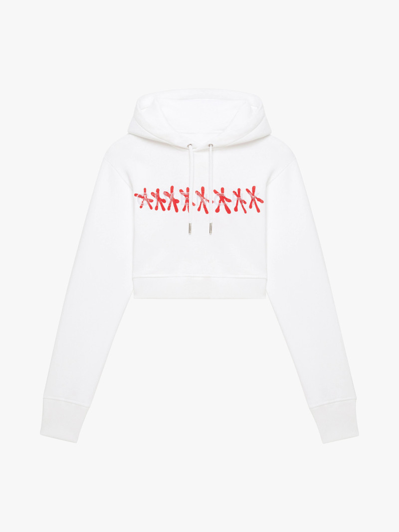 HOODIE IN FELPA WITH TAG EFFECT PRINT 1