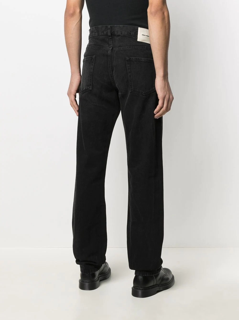 logo patch straight-leg jeans - 4