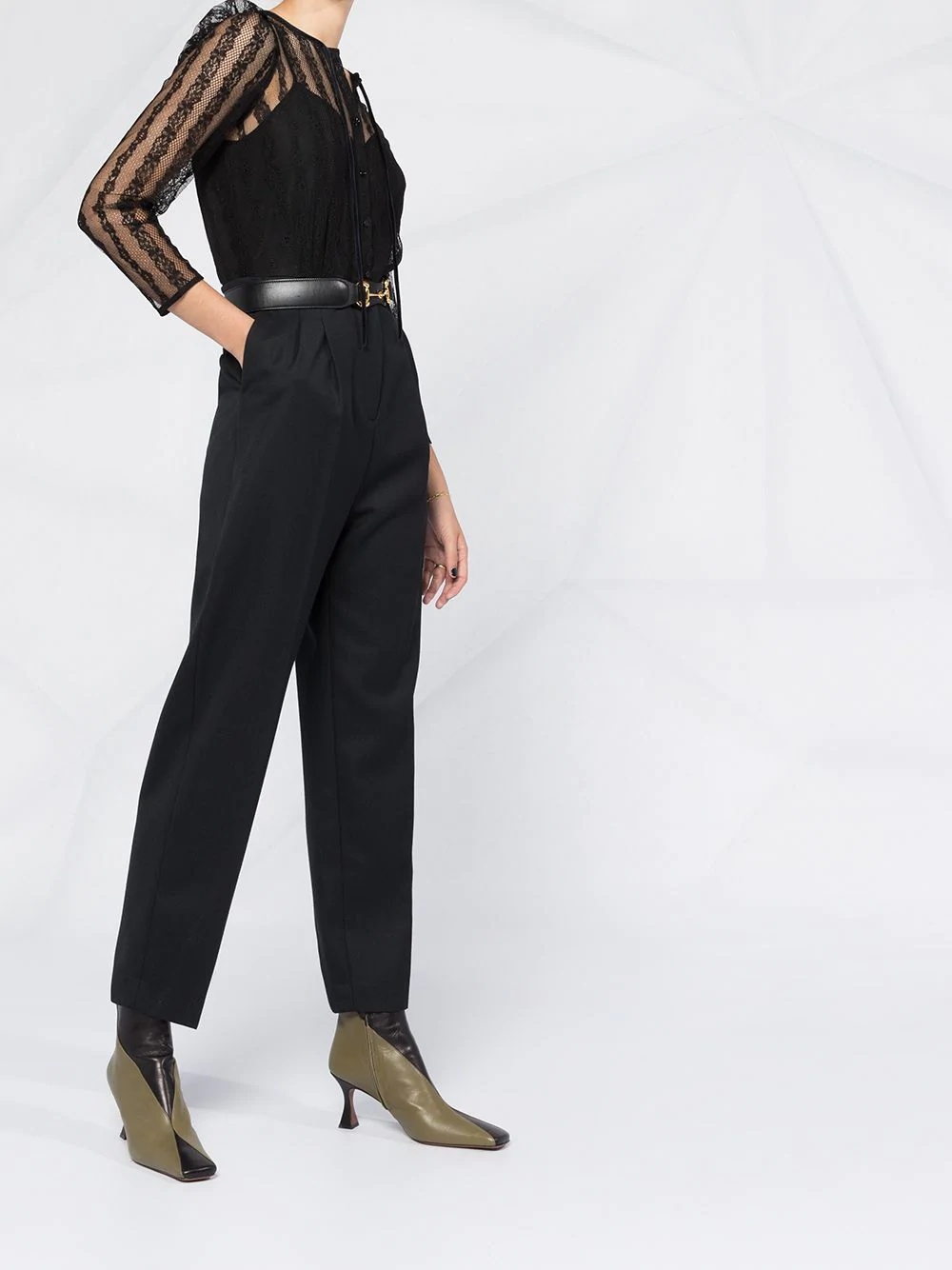 contrast panel jumpsuit - 4