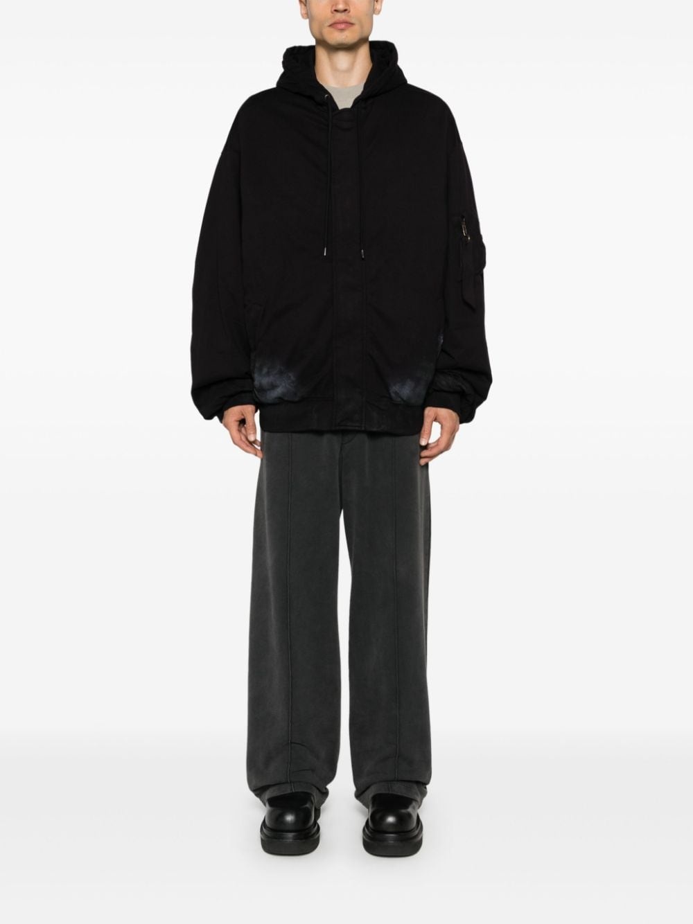 logo-print padded jacket - 3