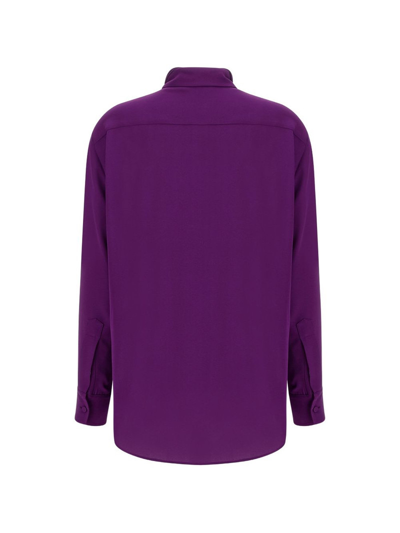 BALENCIAGA scarf-collar silk shirt outlook