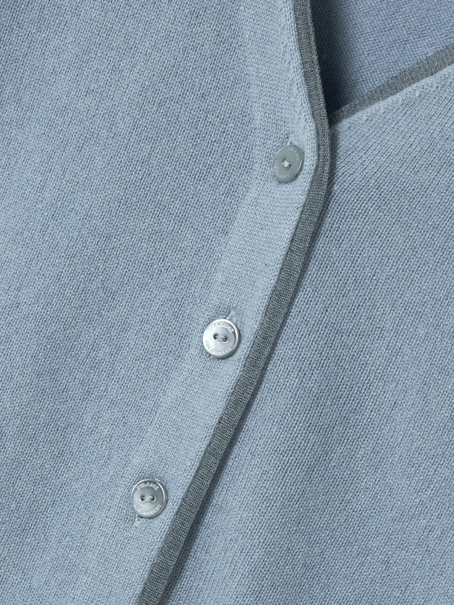Cropped cashmere cardigan Blue - 4