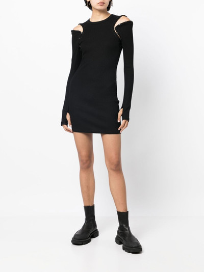 Dion Lee hook and eye ribbed mini dress outlook