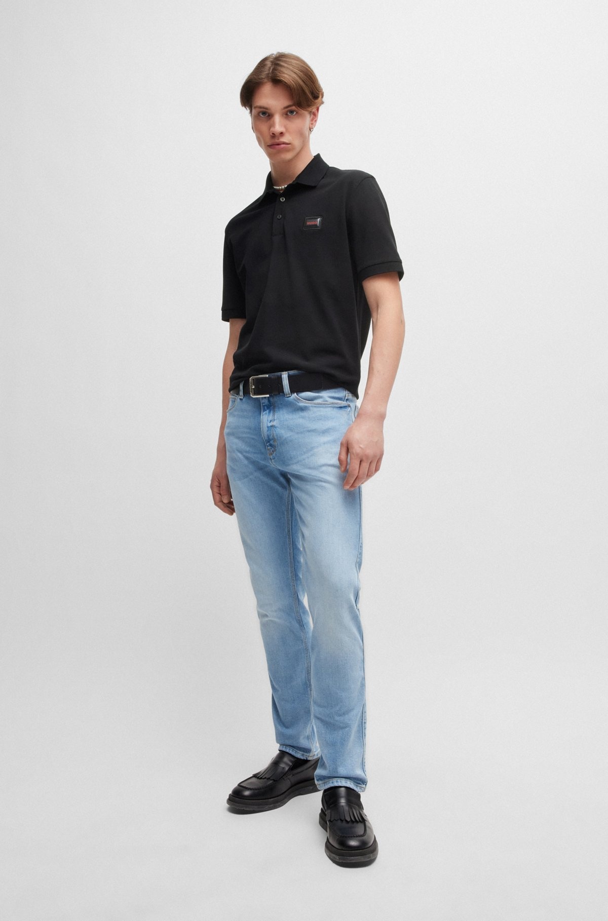 COTTON-PIQUÉ POLO SHIRT WITH JELLY LOGO LABEL - 4