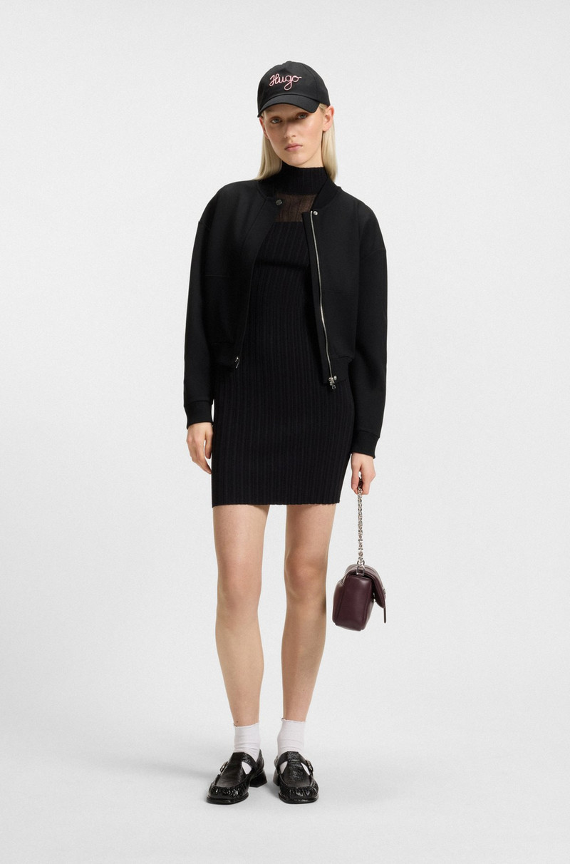 HUGO PUNTO MILANO JERSEY JACKET WITH CONCEALED CLOSURE outlook