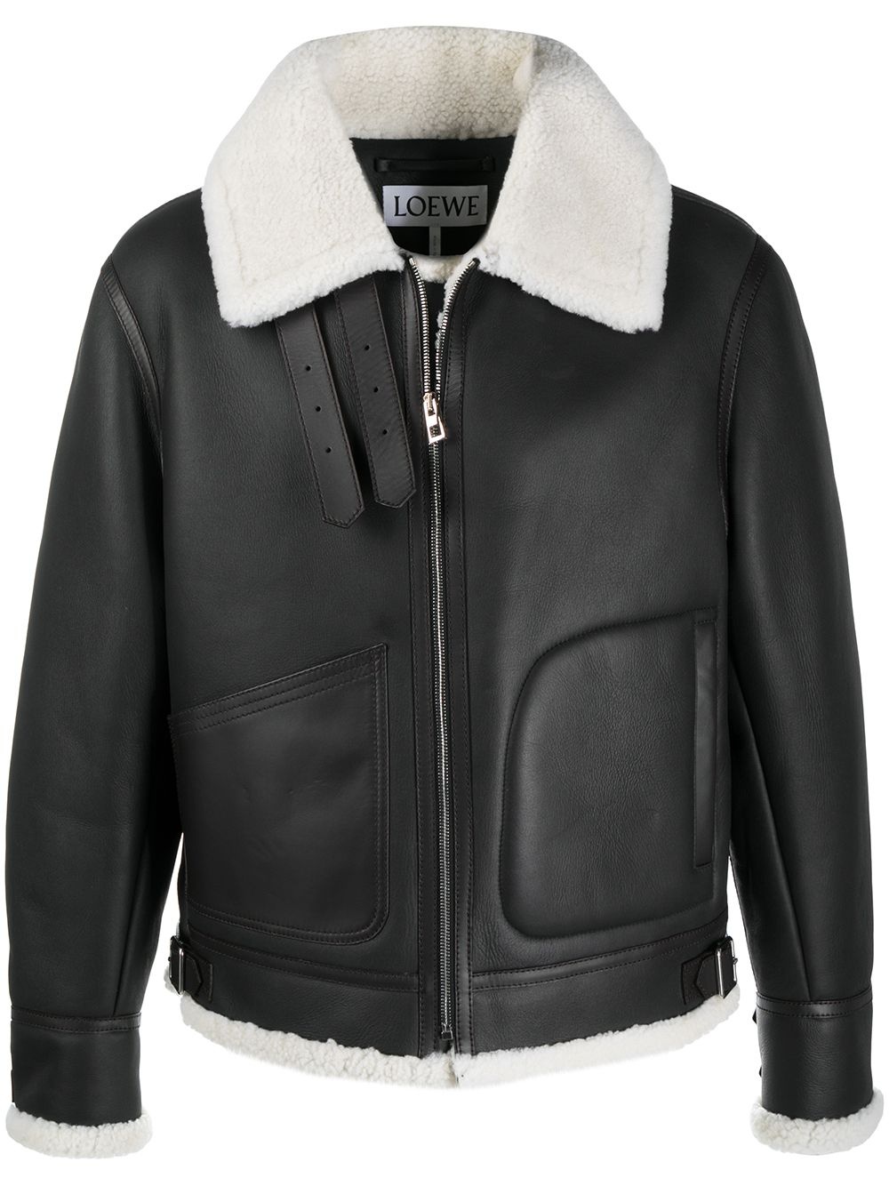 aviator shearling jacket - 1