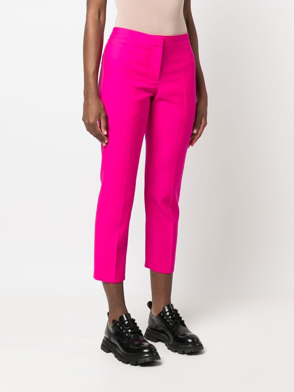 cropped straight-leg trousers - 3