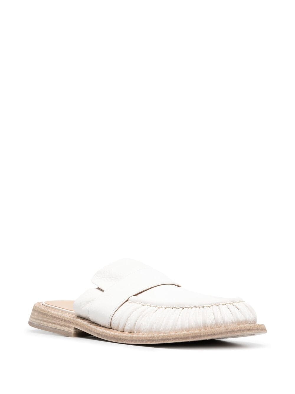 Estiva ruched leather slippers - 2