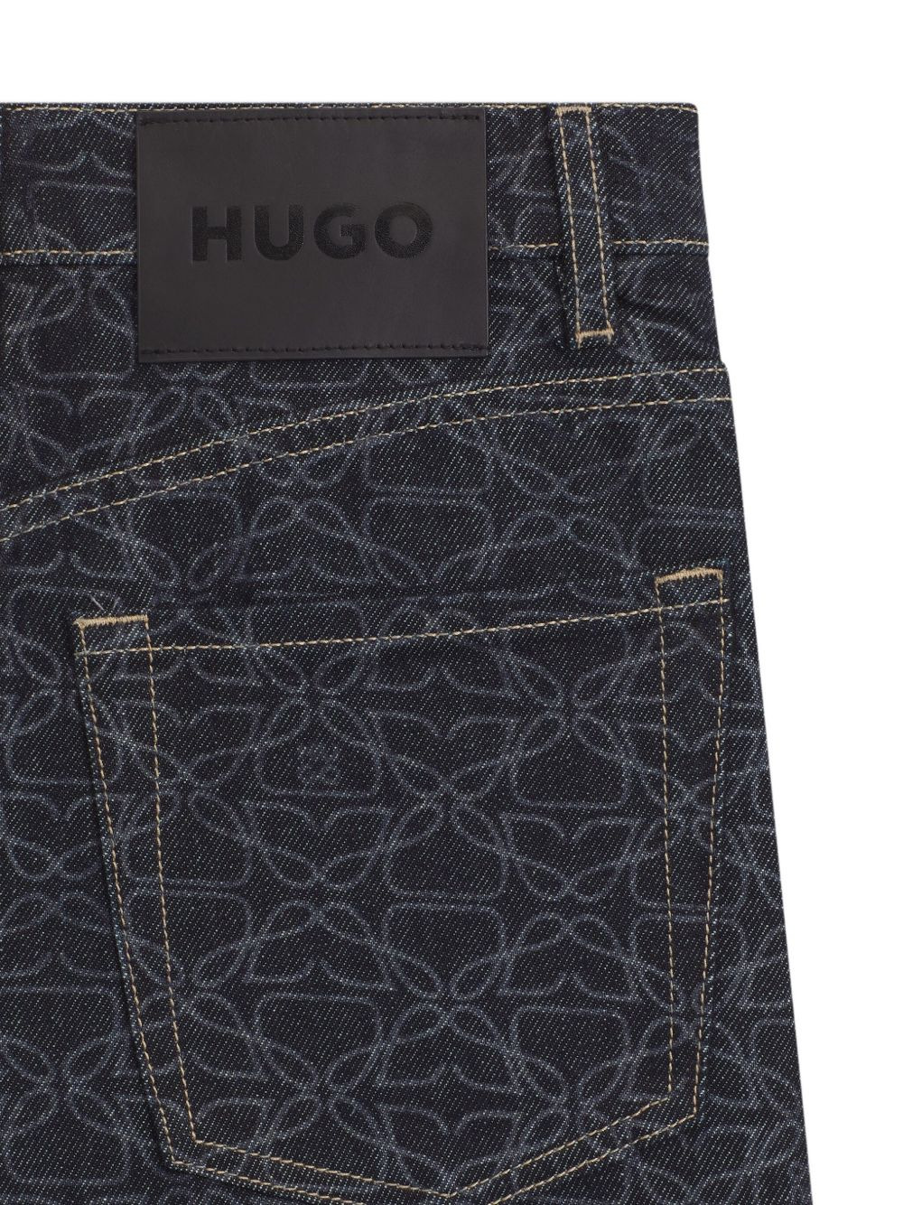 monogram-print jeans - 5