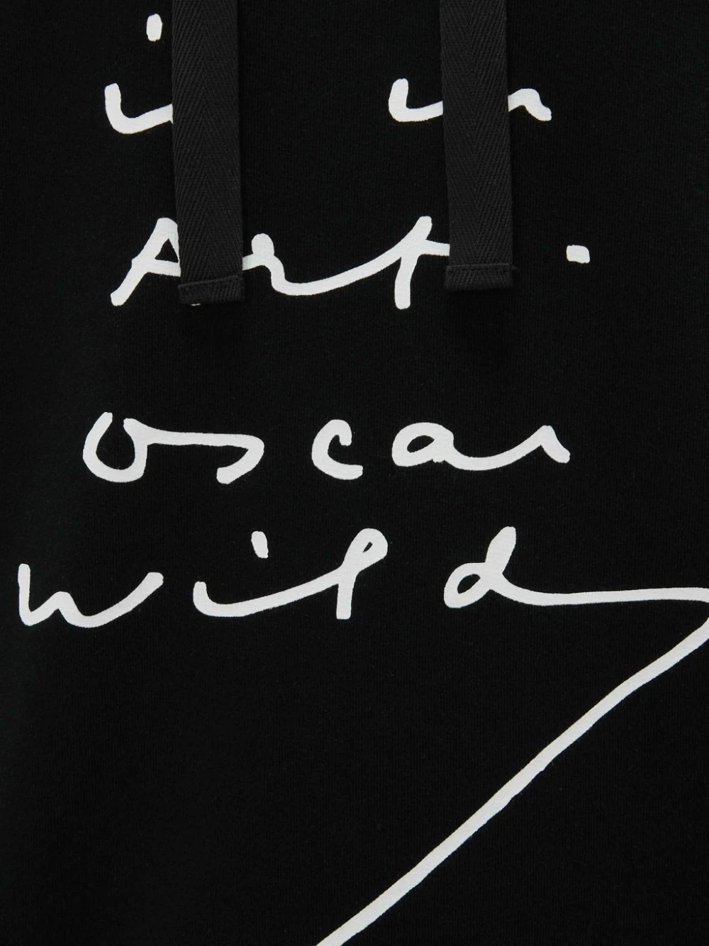 OSCAR WILDE CAPSULE: QUOTE PRINT RELAXED FIT HOODIE - 7