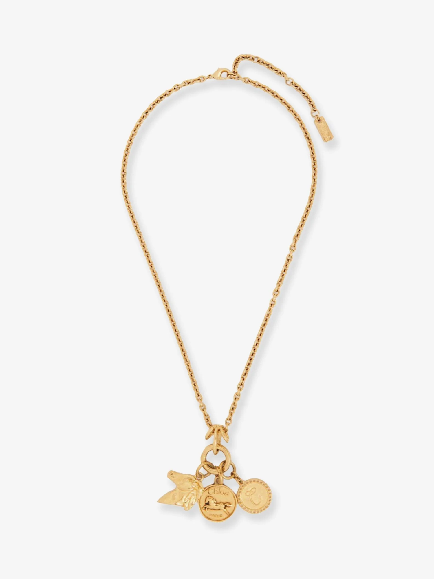 Chloe' Brass Necklace With Charms - 1