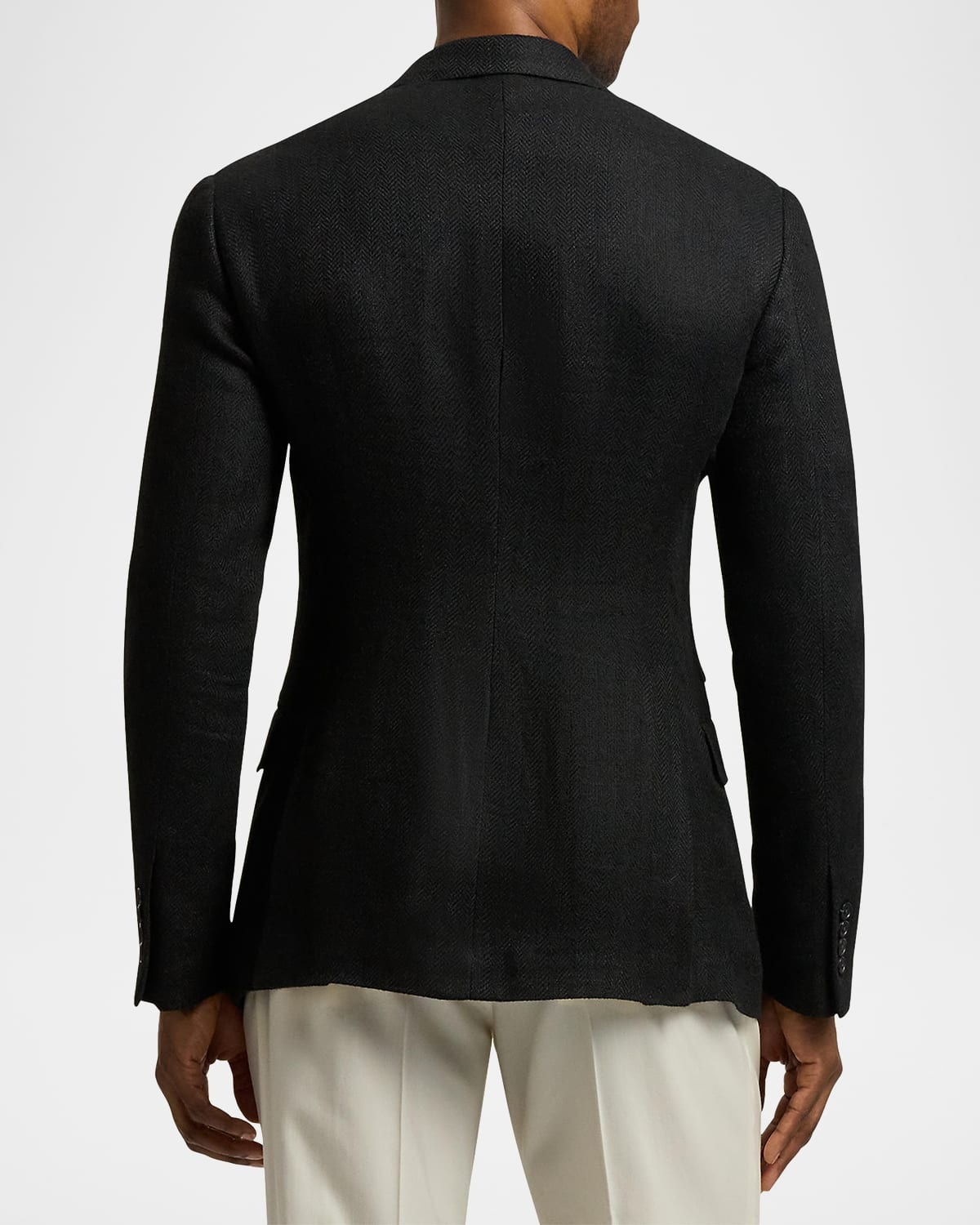 Men's Kent Herringbone Two-Button Sport Coat - 3
