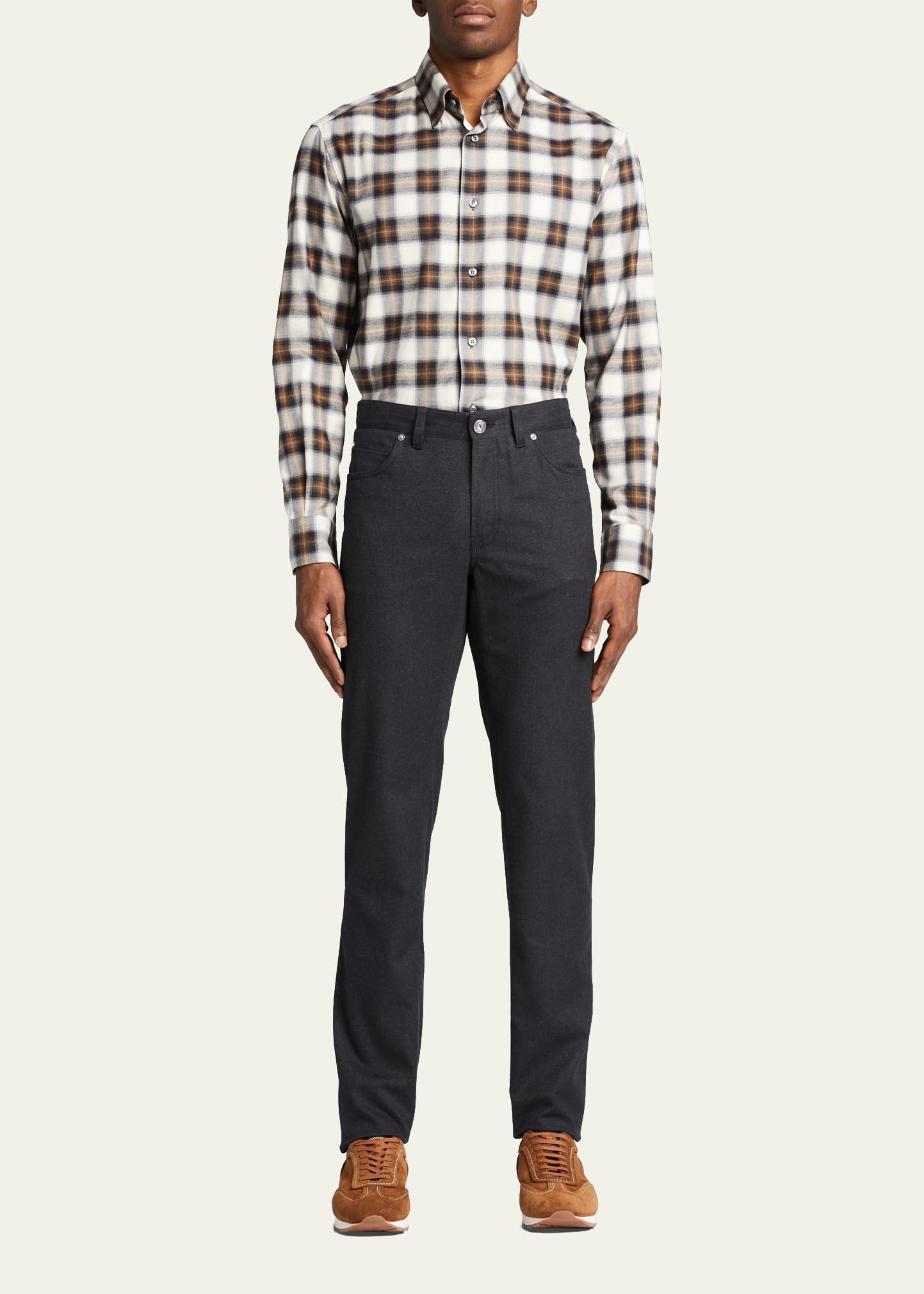 Men's Flannel 5-Pocket Pants - 2