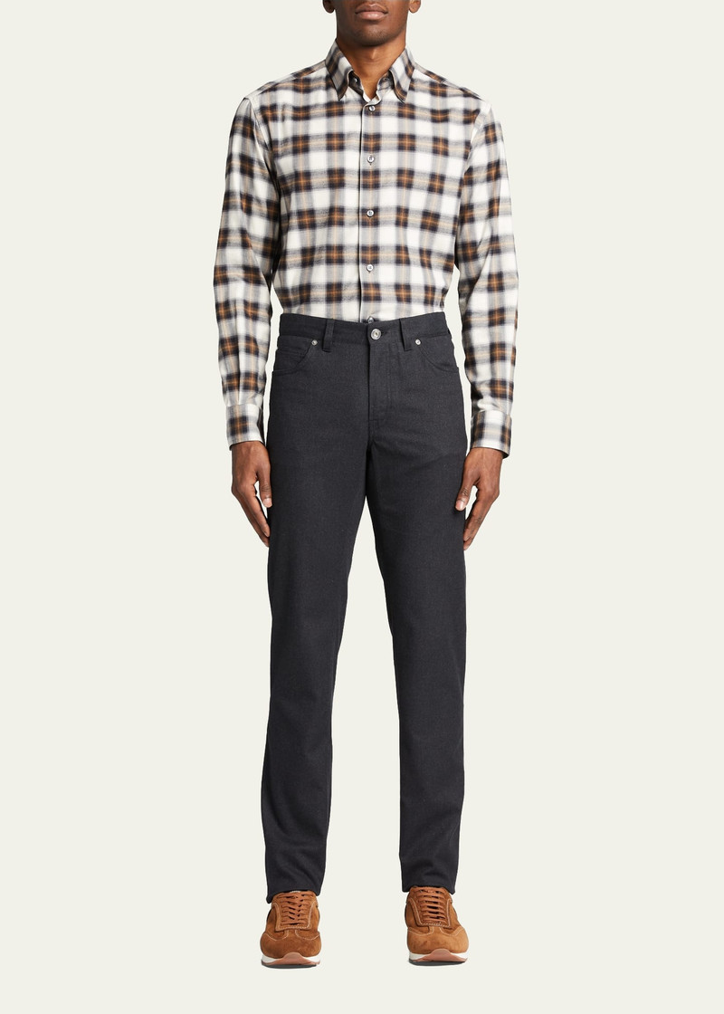Brioni Men's Flannel 5-Pocket Pants outlook