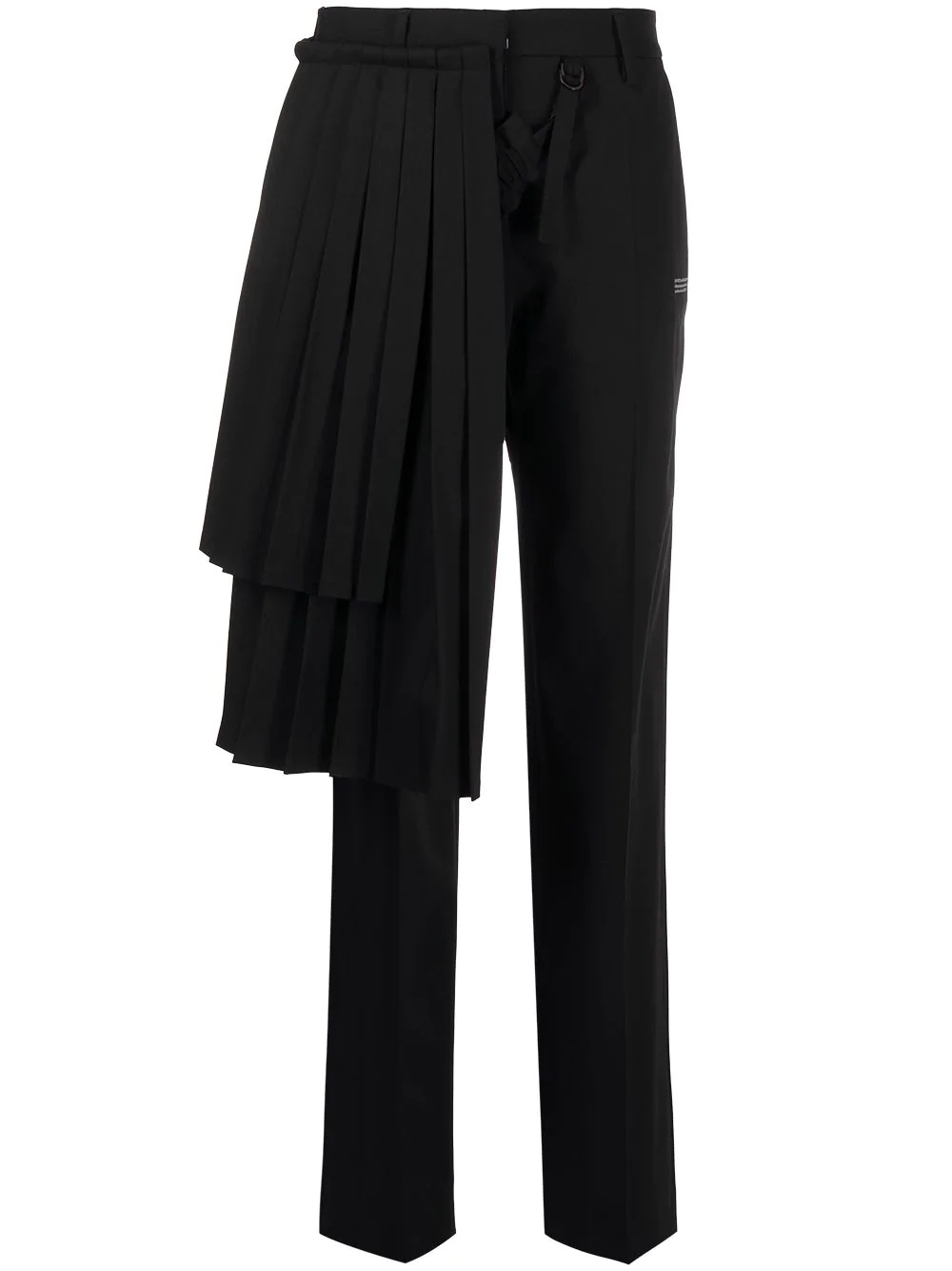 side pleated detail trousers - 1