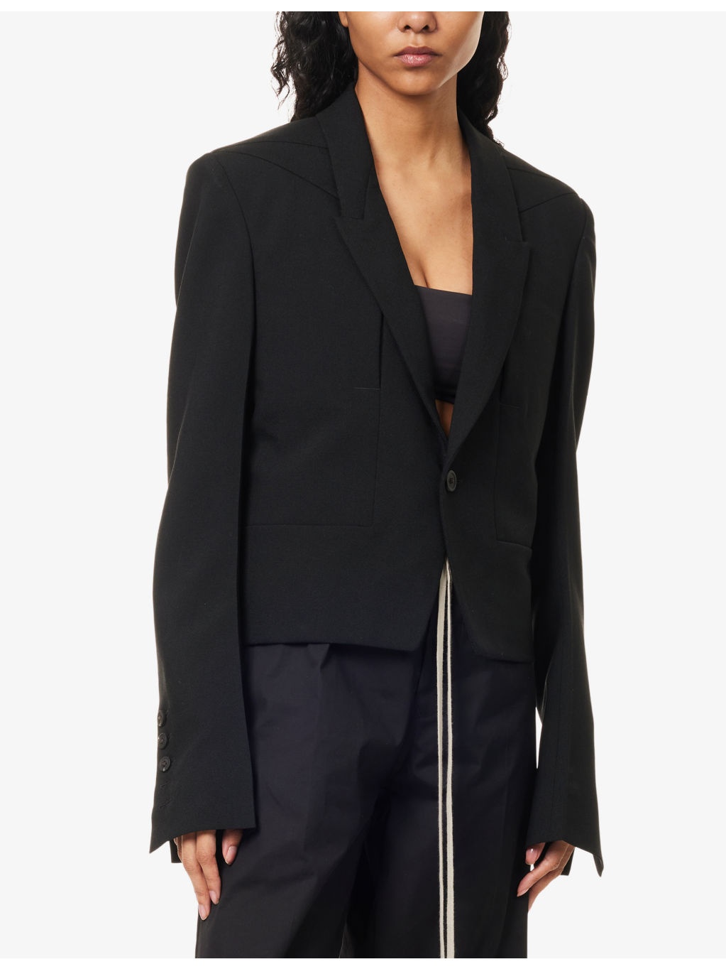 Alice Peak-Lapel Wool Jacket - 3