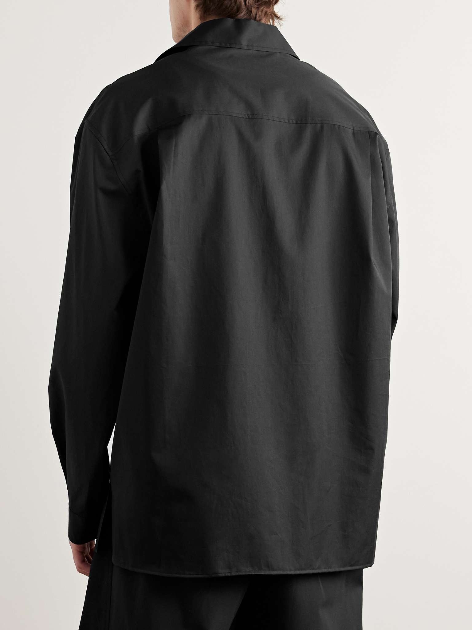 Convertible-Collar Cotton Shirt - 3