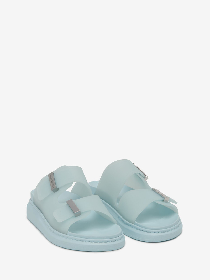 Alexander McQueen Women's Hybrid Slide in Powder Blue/silver outlook