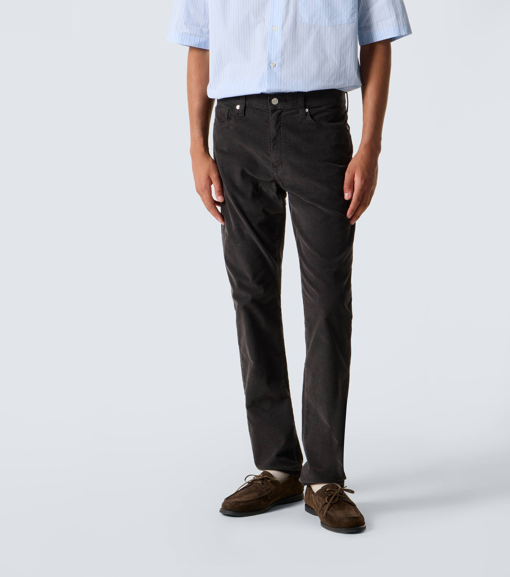 L'Homme Slim cotton corduroy slim pants - 3