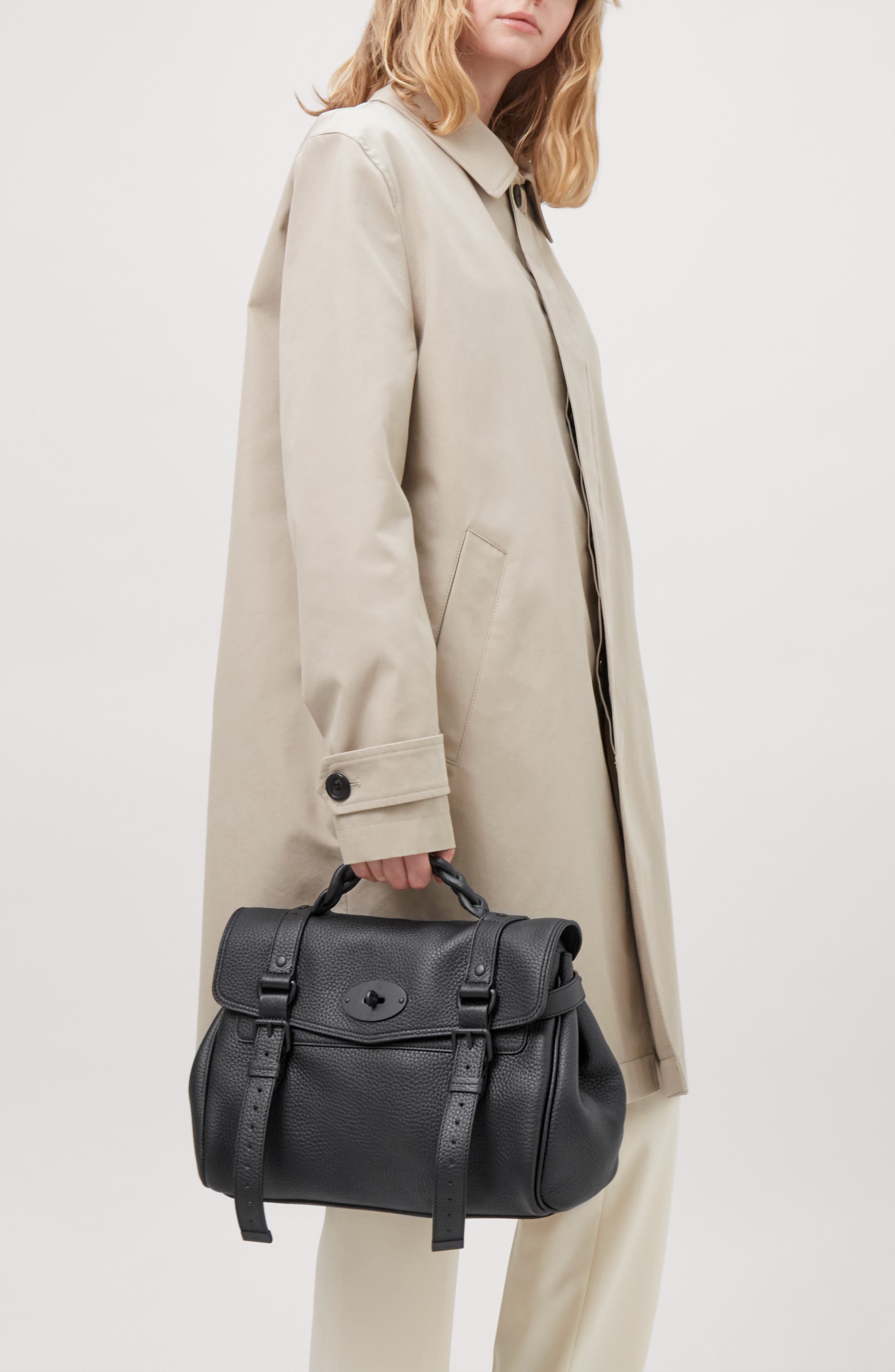 Alexa Heavy Grain Leather Top Handle Bag - 2