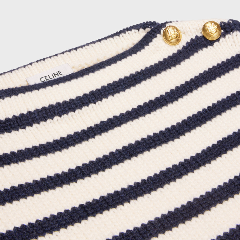 boat neck marinière sweater in cashmere 3
