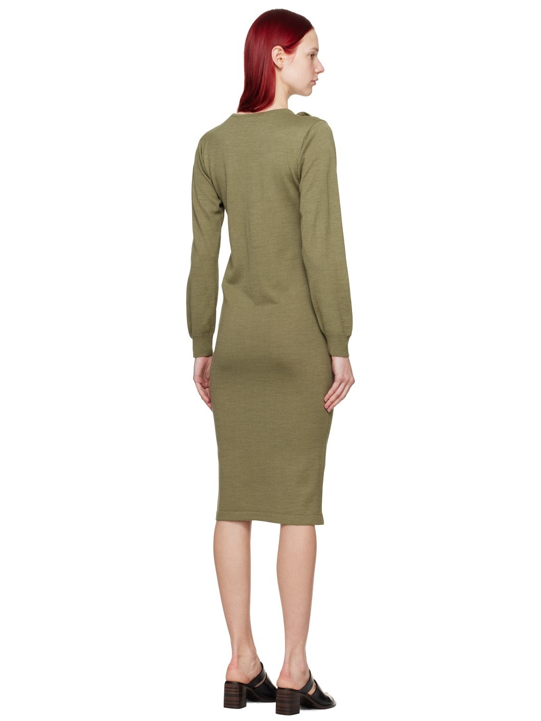 Green Layered Midi Dress - 3